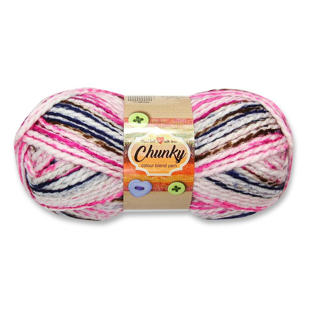 Chunky Colour Blend Yarn Pink 272954-PINK