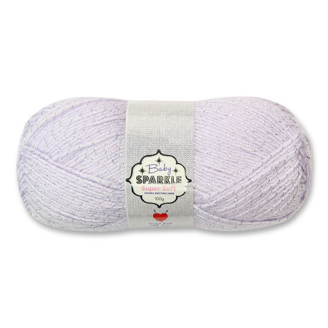 Baby Sparkle Knitting Yarn 2X100G Lilac 325363-LILAC