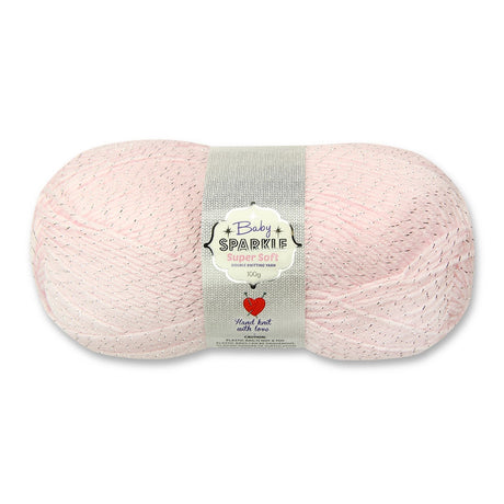 Baby Sparkle Knitting Yarn 2X100G Pink 325363-PINK