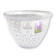 Crackle effect 12 inch planter on a white background