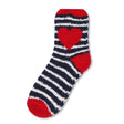 Ladies Navy Stripe Snuggle Socks  332665-NAVY STRIPE 