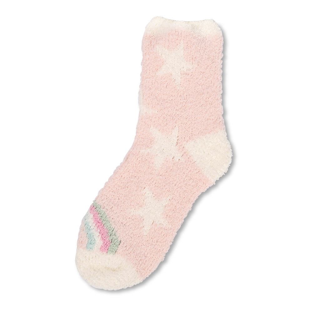 Ladies Pink Stars Snuggle Socks  332665-PINK STARS