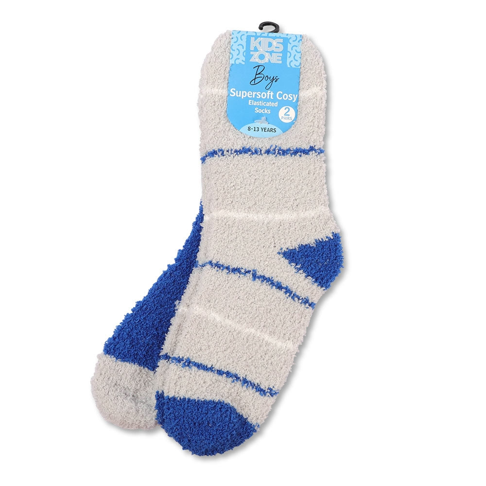 Boys Cosy Socks Blue Star 2 Pack 339531-star