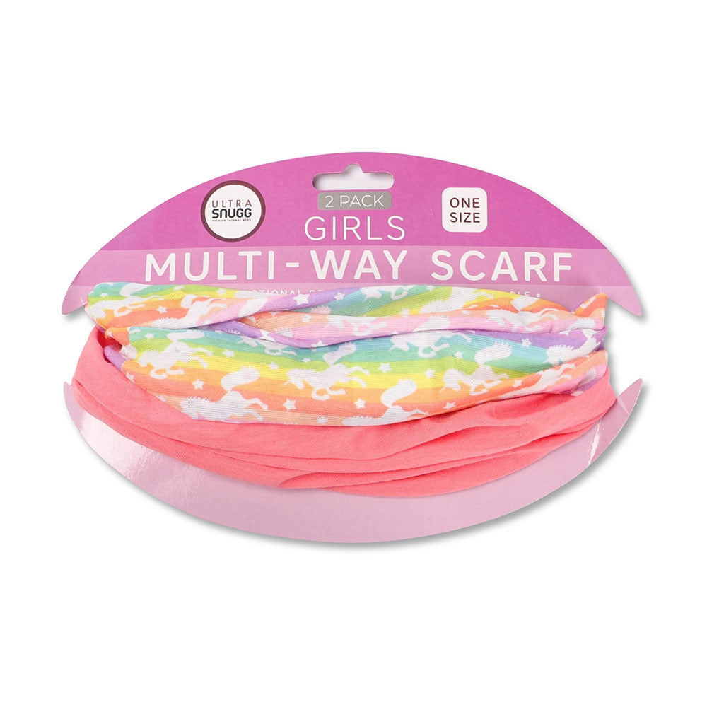 Ladies Navy Multi-Way Scarf 2 Pack 333094
