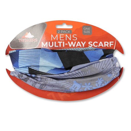 2 Pack Mens Multi-Way Scarf - Blue 333097-BLUE