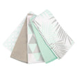 Green Printed Tea Towels 5 Pack 316498-GREEN