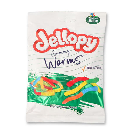 Jellopy Gummy Worms 160G 330434