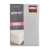 Coloroll Microfibre Silver Single Fitted Sheet  330491