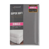Coloroll Microfibre Charcoal Single Fitted Sheet  330497