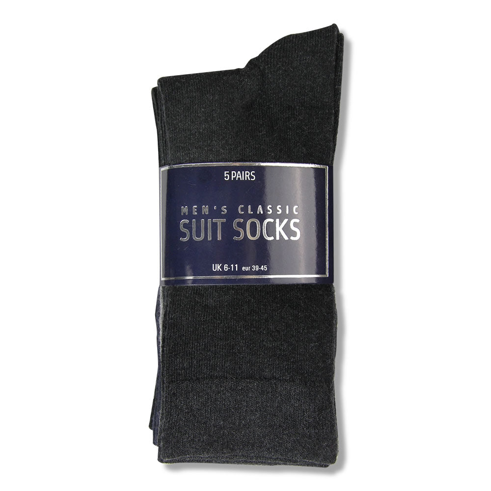 Men'S Classic Suit Socks Size 6-11 5 Pairs 325523-new