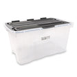 Clear Plastic Storage Box With Flip Lid 45L  289966