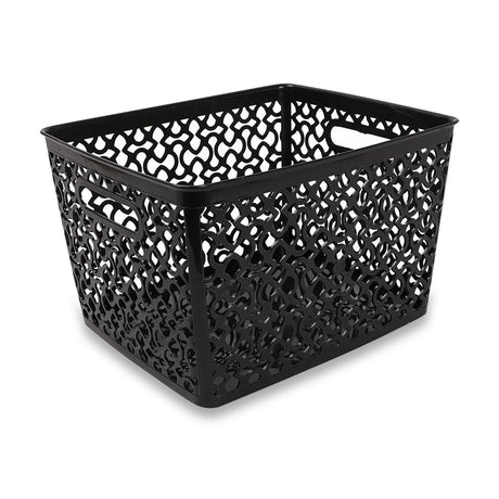 Large Black Patterned Basket  294553