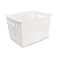 Large White Patterned Basket  294553-WHITE 