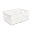 Medium White Patterned Basket  318349-WHITE 