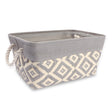 Grey Woven Diamond Basket  334173