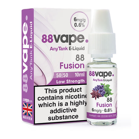 88Vape E-Liquid 6Mg Fusion 10Ml 306373