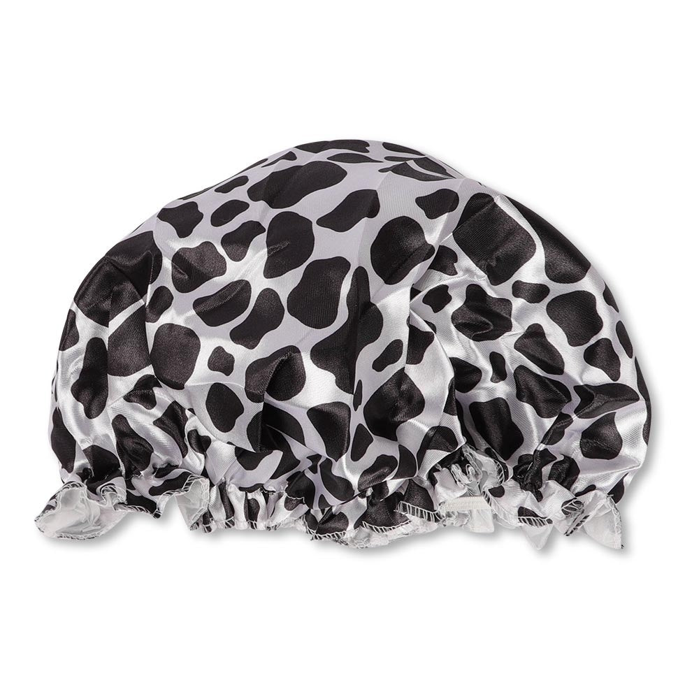 Cow Print Satin Shower Cap 315082-COW 