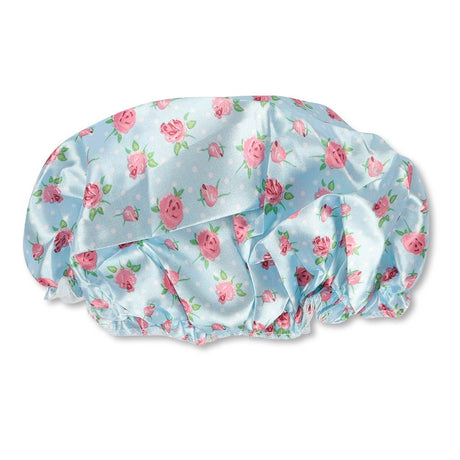 Rose Print Satin Shower Cap 315082-ROSE 