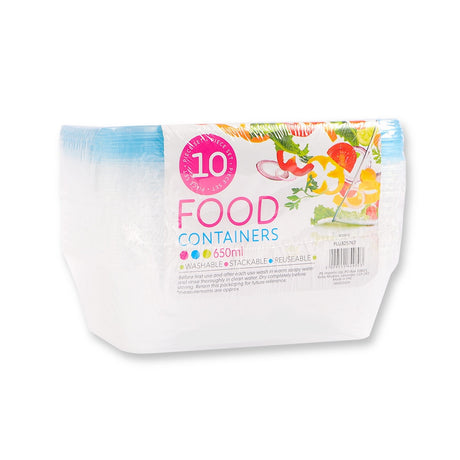 Food Containers 650Ml 10 Pack 325767
