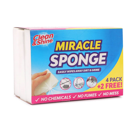Clean And Shine Miracle Sponge 6 Pack  326032