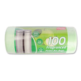 100 Fragranced Pedal Bin Bags - Green 331034-green