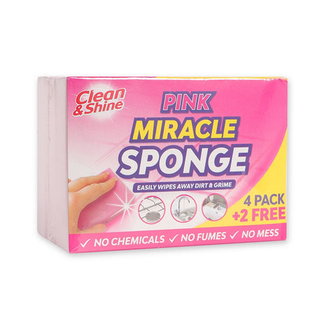 Pink Miracle Sponge- 4 Pack + 2 Free 314585
