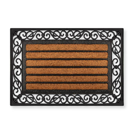 Heavy Duty Rubber Coir Rectangle Mat 60 X 40Cm 316329-RECTANGLE