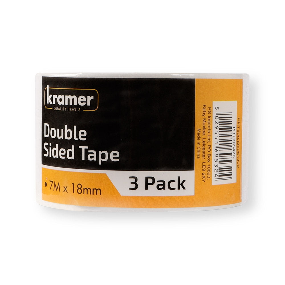 Double Sided Tape 3Pk | Poundstretcher  285428