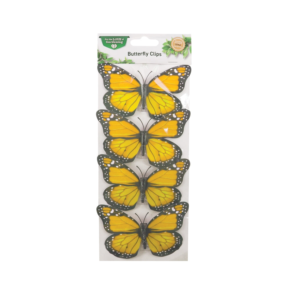 Butterfly Plant Clips - Yellow 335143-YELLOW