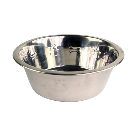 Medium Stainless Steel Pet Feeding Bowl | Poundstretcher  171429