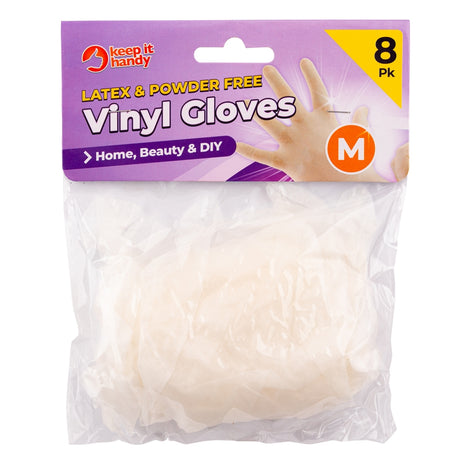 Latex & Powder Free Vinyl Gloves 8 Pack 237908