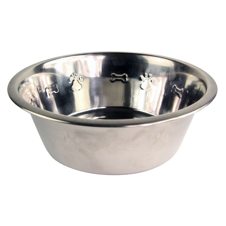 Large Stainless Steel Pet Feeding Bowl | Poundstretcher  256815