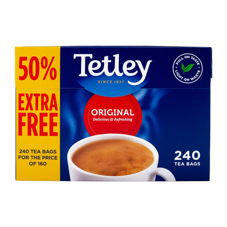 Tetley Tea 160 Tea Bags + 50% Free 257922