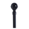 Black Curtain Pole With Solid Metal Ball Detail  289565-BLACK