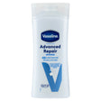 Vaseline advanced repair body lotion on a white background