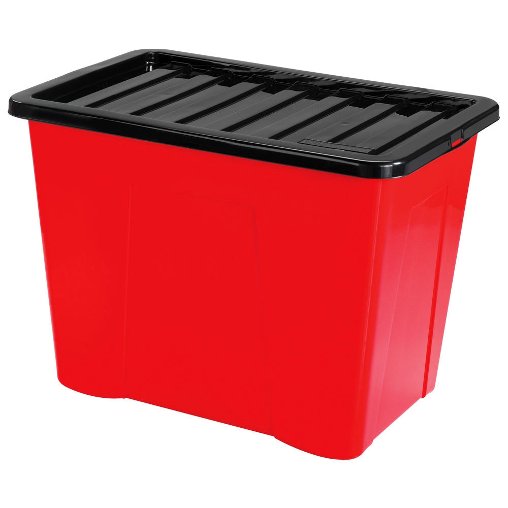 80L Plastic Storage Box - Red 316230-RED