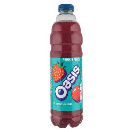 Oasis summer fruits drink 1.5L on a white background