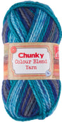 Colour Blend Chunky Yarn 1X100G - Blue Tones 272954-greyblueteal