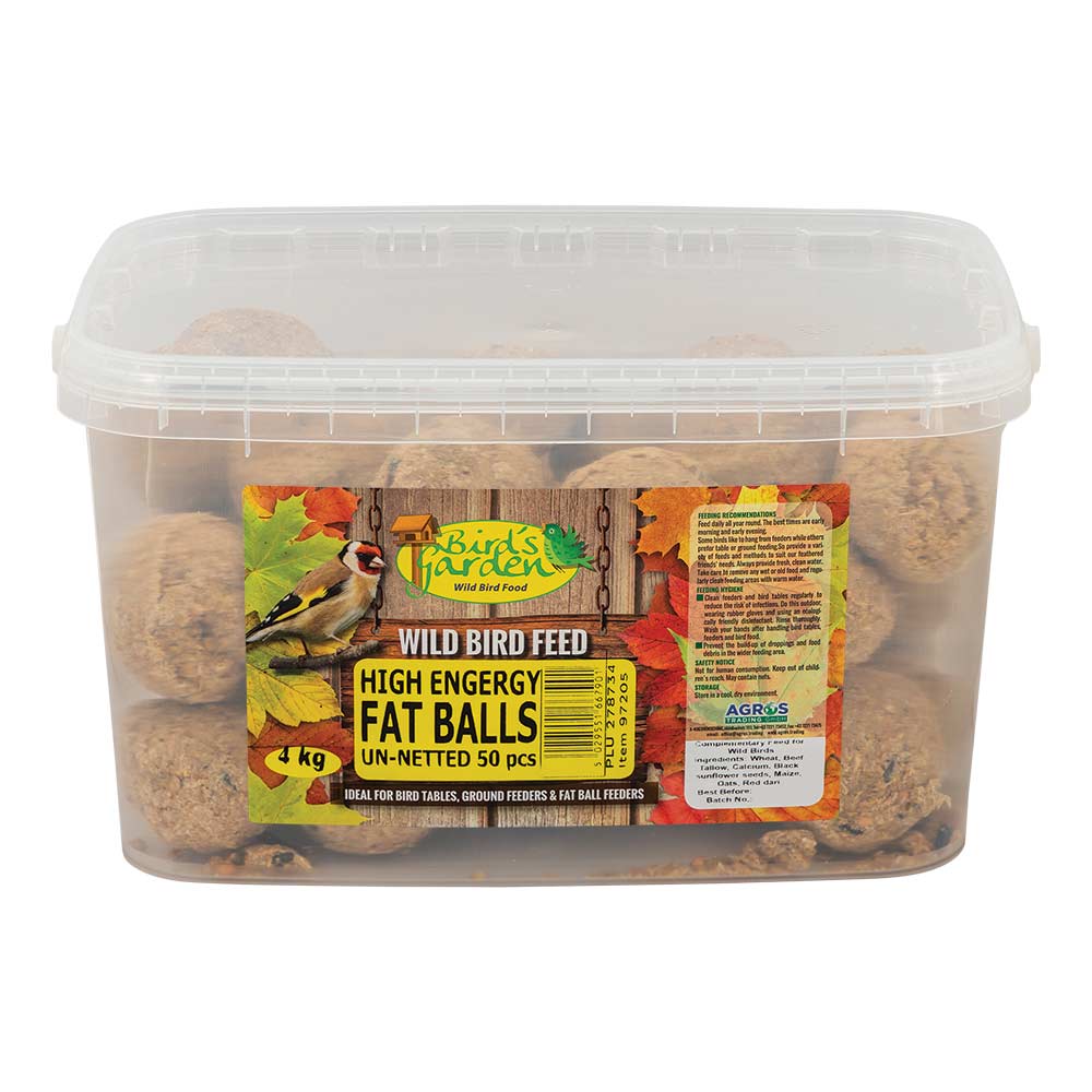 Bird Care Unnetted Wild Bird Fatballs 80g x 50 Pack