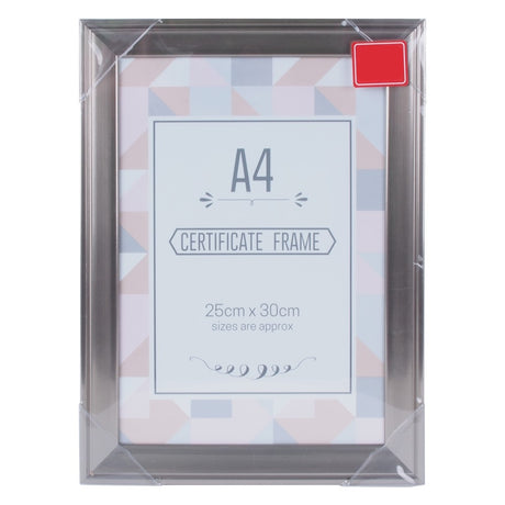A4 Silver Certificate Frame 25Cmx30Cm 314770
