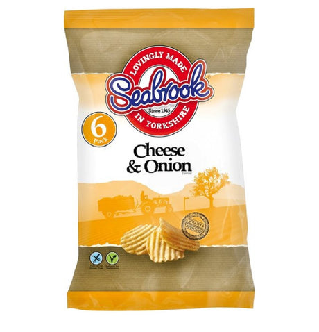 Seabrook Cheese And Onion Crisps 6 Pack 290220