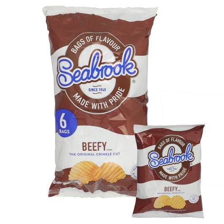 Seabrook Beefy Crisps 6 Pack 290221-BEEFY