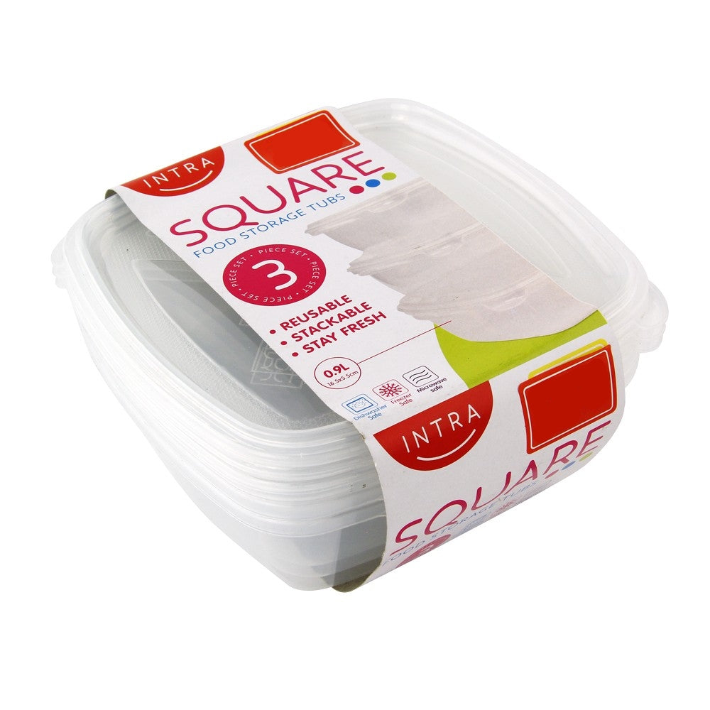 Square Food Storage Containers 3Pk 325768