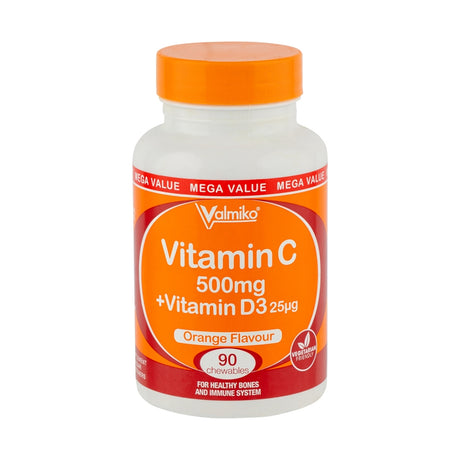 Valmiko Vitamin C And D3 Chewables - Orange Flavour 297164