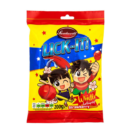 Sweetworld Lick It Lolly Pop -Strawberry Flavour - 200G 300065