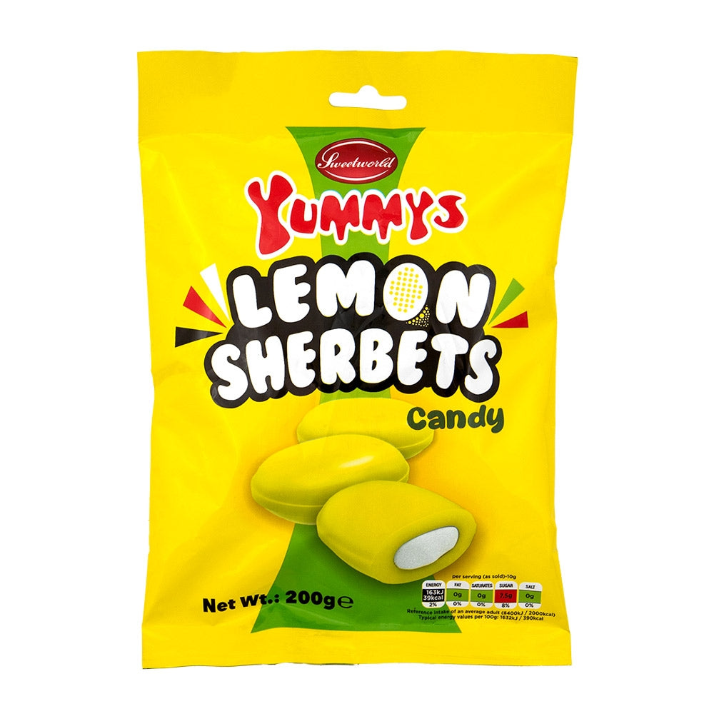 Sweetworld Yummys Lemon Sherbets Candy - 200G 301545
