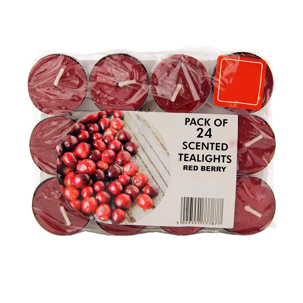 24 Scented Tealights - Red Berry 316501