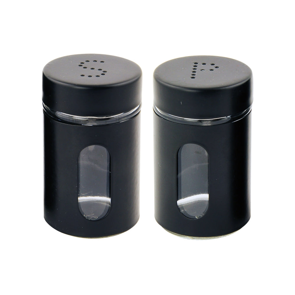 Metal Salt & Pepper Shakers - Black – Poundstretcher
