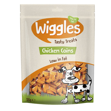 Wiggles Chicken Coins Dog Treats 120G 314490