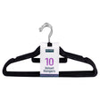 10 Velvet Coat Hangers - Black 314965-BLACK